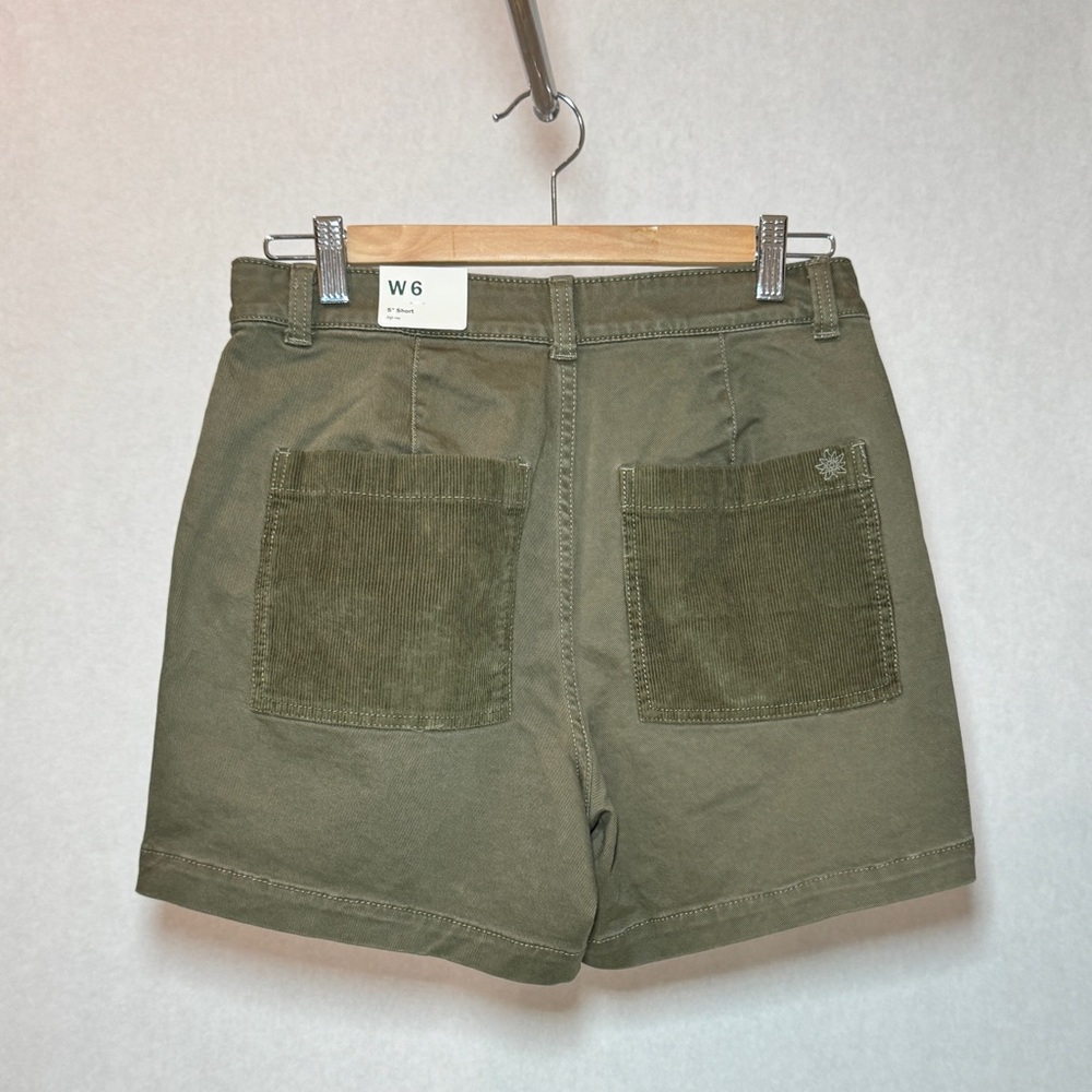 Alpine Design Corduroy High Rise 5” Shorts Women's Sz 6 Vintage Olive - Picture 4 of 10
